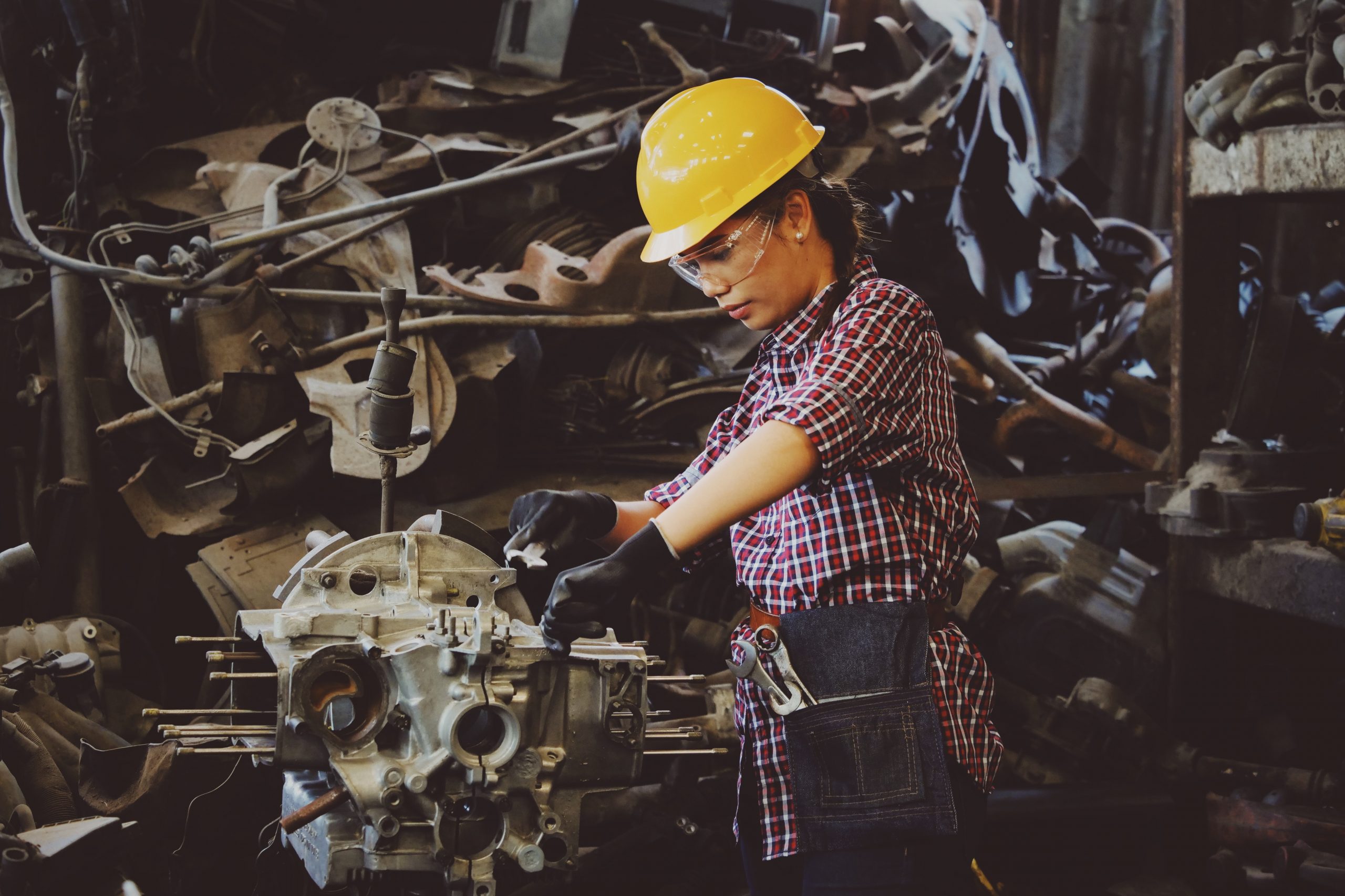 Female construction worker