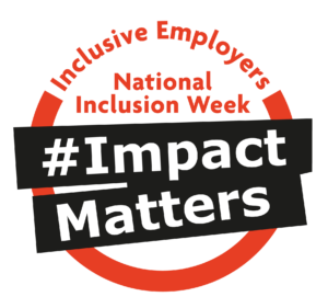 National Inclusion Week roundel logo, reads: Inclusive Employers, National Inclusion Week, #Impact Matters