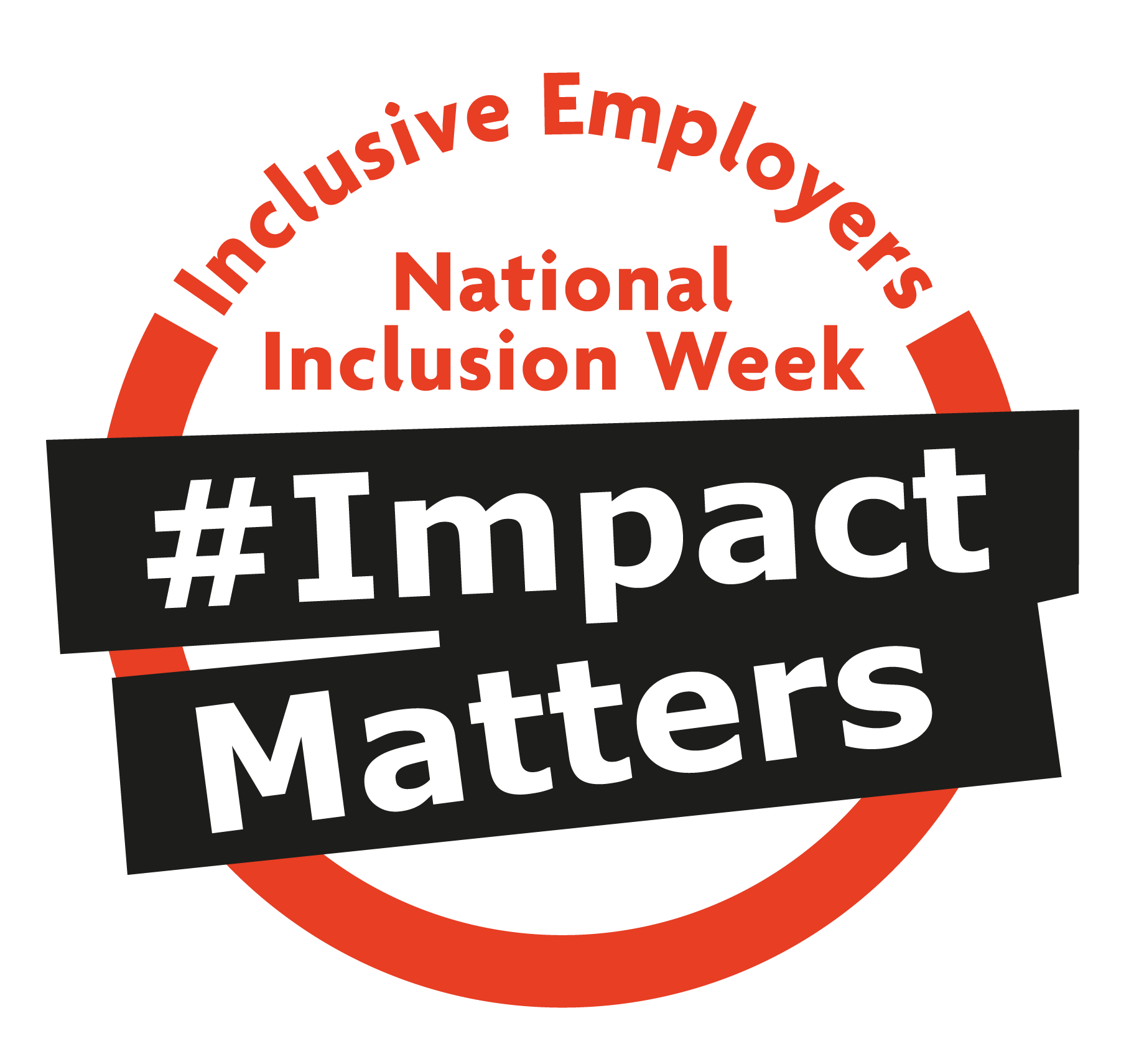 National Inclusion Week roundel logo, reads: Inclusive Employers, National Inclusion Week, #Impact Matters